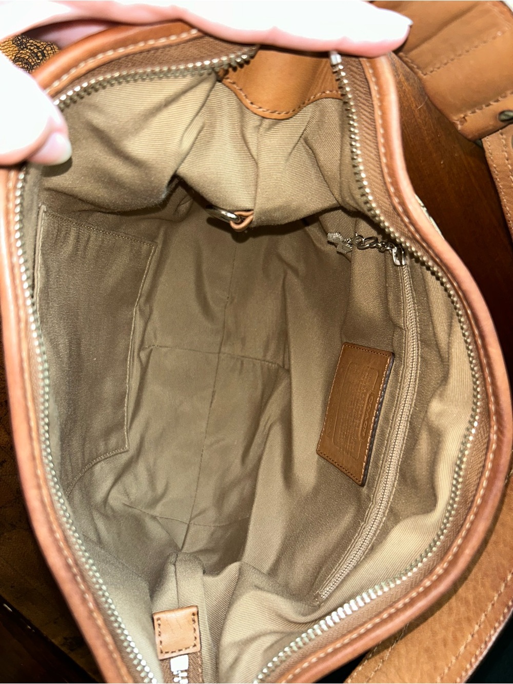 Coach 2007 Y2K Mini Kissing C Signature Monogram Tan Soho Hobo Shoulder Bag - Picture 14 of 15